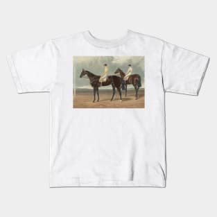 Satirist Rode by W. Scott - The Winner of the Great St. Leger Stakes at Doncaster 1841 by Charles Hunt Kids T-Shirt